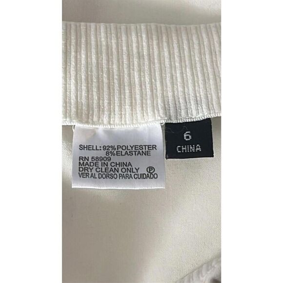 Gianni Bini Women’s Size 6 Pure White Lined Pull on Stretch Straight Leg Pants - Picture 3 of 7